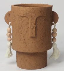 JLAK046  New Cement Head planter pots in pulp look 2025