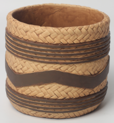 JLAK435 2025 New Cement textured finished basket planter pots for indoor and outdoor use