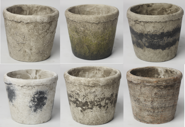 JLAK444 2025 New Taper shaped cement planter with corrosion effect
