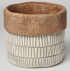 JLAK445 2025 New bag design cement flower pot with geometric pattern