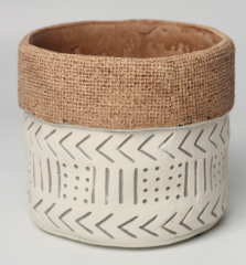 JLAK445 2025 New bag design cement flower pot with geometric pattern