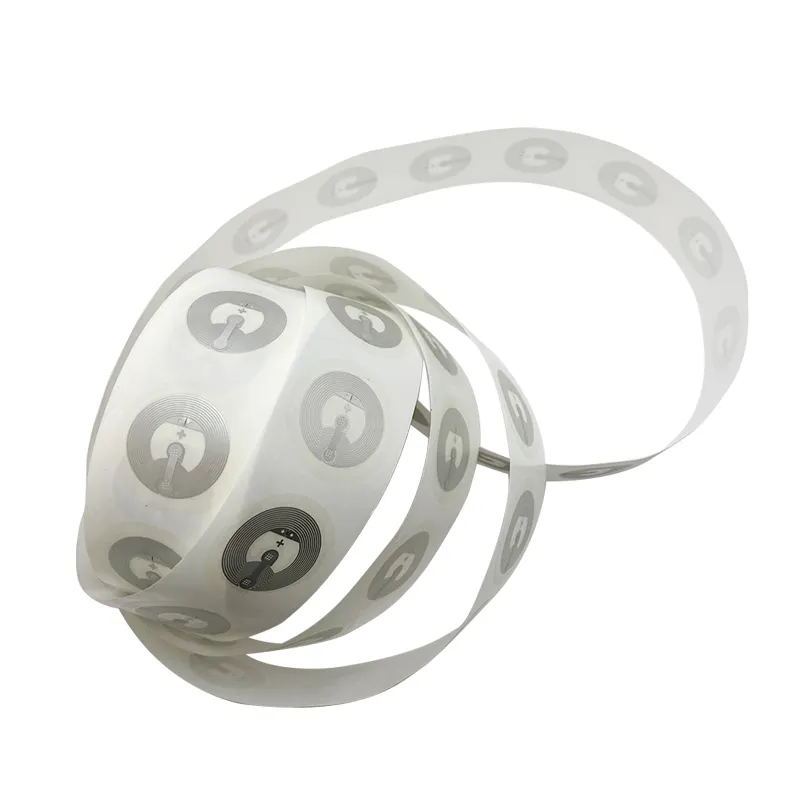 Printable Roll NFC Inlay Round 30mm NTAG 213 144Byte ISO14443A RFID tag self Adhesive NFC Sticker