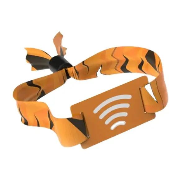 Festival Waterproof NFC Fabric Bracelets RFID Wristband NTAG213 Woven NFC Wristband