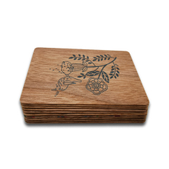 Wooden rfid card 13.56MHz chip wooden rfid hotel room card
