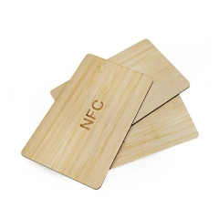 Wooden NFC Hotel Key Card 13.56MHz Programmable RFID Wood Card Tag