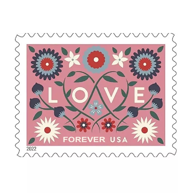 100 Forever Stamps 2022 USPS First-Class U.S. Postage Love Wedding Stamp 5 Books (20PCS/Book)