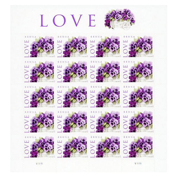 2010 USPS First-Class Love: Pansies in a Basket 2010 Stamp 5 Books (20PCS/Book)