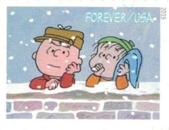 100 Forever Stamps 2015 USPS First-Class A Charlie Brown Christmas 2015 Stamp 5 Books (20PCS/Book)