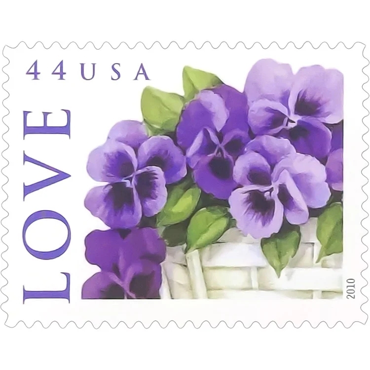 2010 USPS First-Class Love: Pansies in a Basket 2010 Stamp 5 Books (20PCS/Book)