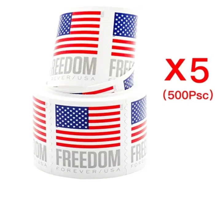 100 Forever Stamps 2023 U.S. Flag USPS First-Class Postage Stamps Coil of 100 PCS/Roll