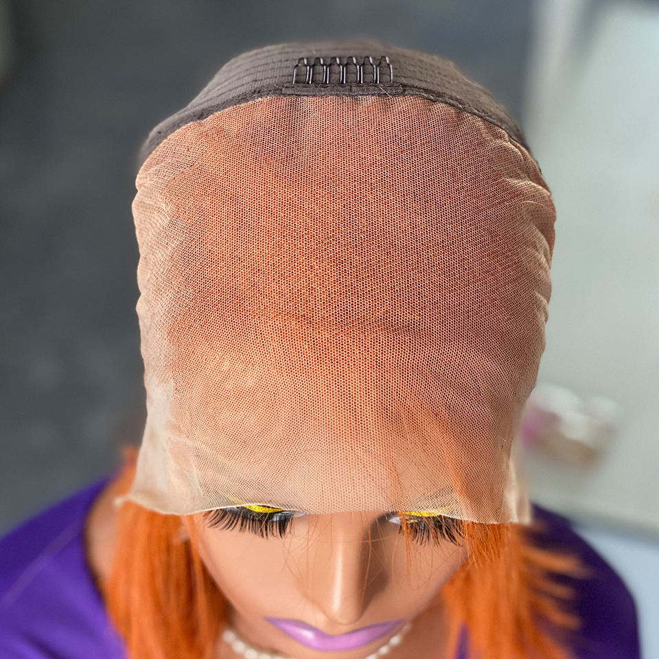 Lyra Wig Orange Double Drawn Bone Straight Human Hair Wigs