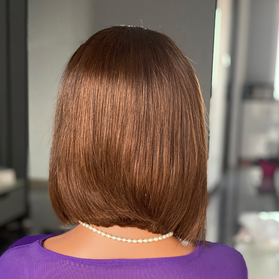 Lyra Wig Short Chocolate Brown Bob Wig Human Hair