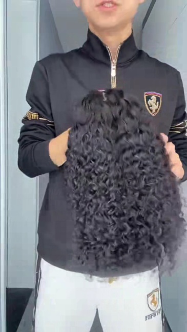 Lyra Hair 200Density Curly Bob Human Hair Wig