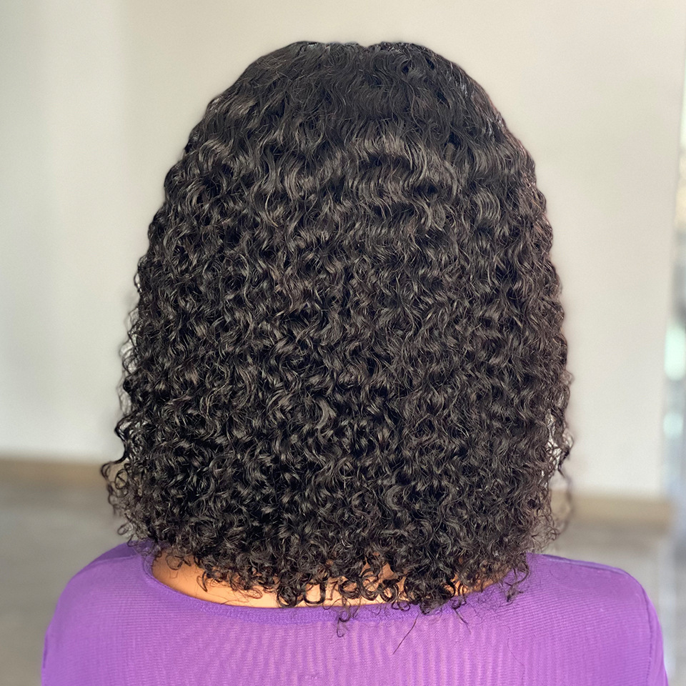 Lyra Hair 200Density Curly Bob Human Hair Wig