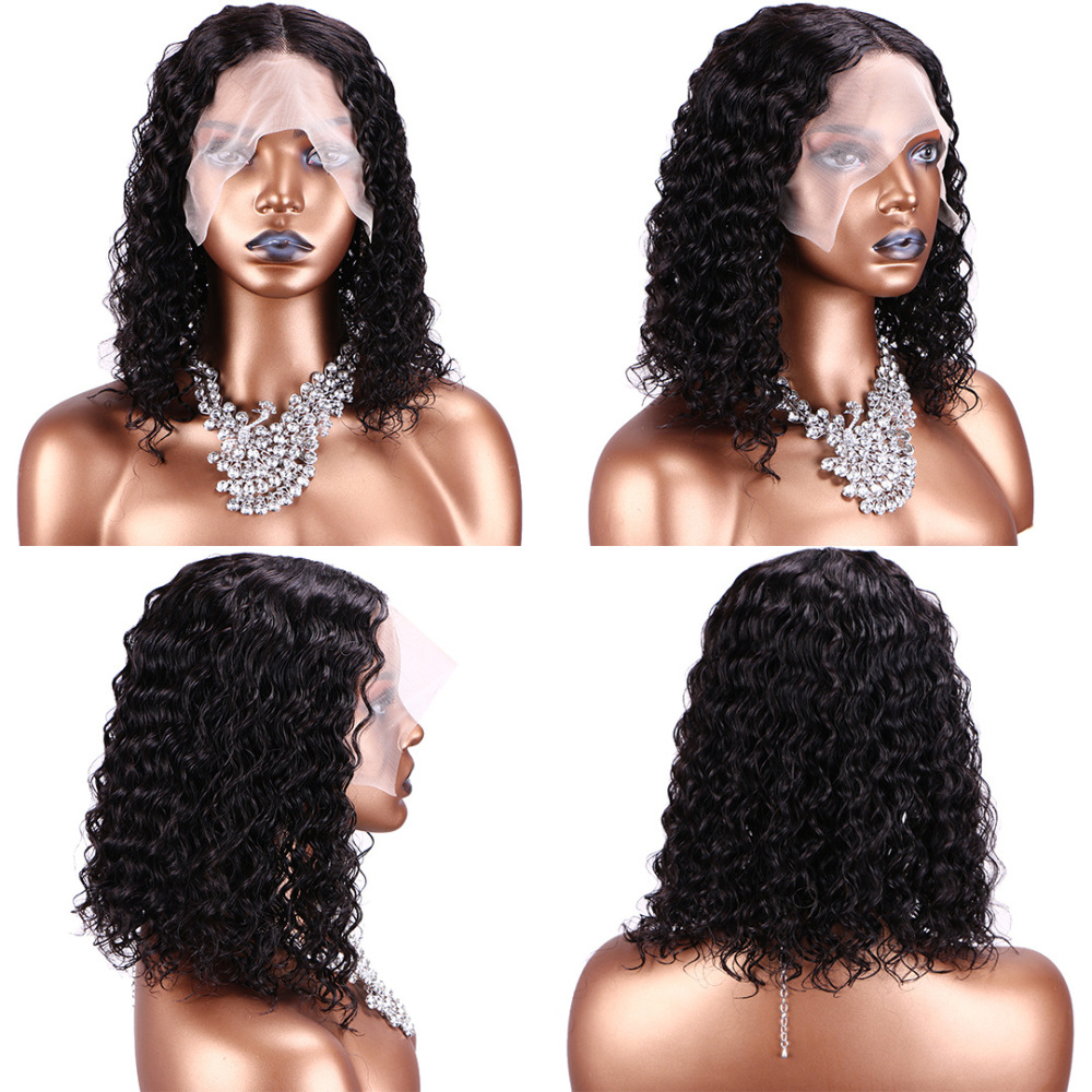 Lyra Hair T-lace Wig Bob Deep Curly Human Hair