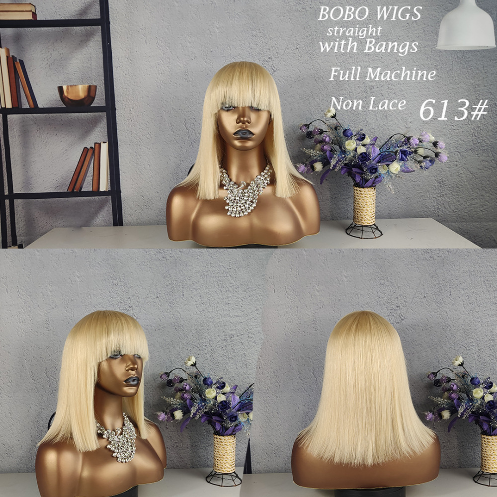 Lyra Hair Straight BoBo Wigs With Bangs Human Hair
