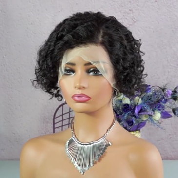 Lyra Hair Pixie Curly 13x4 Frontal lace Wig Human Hair