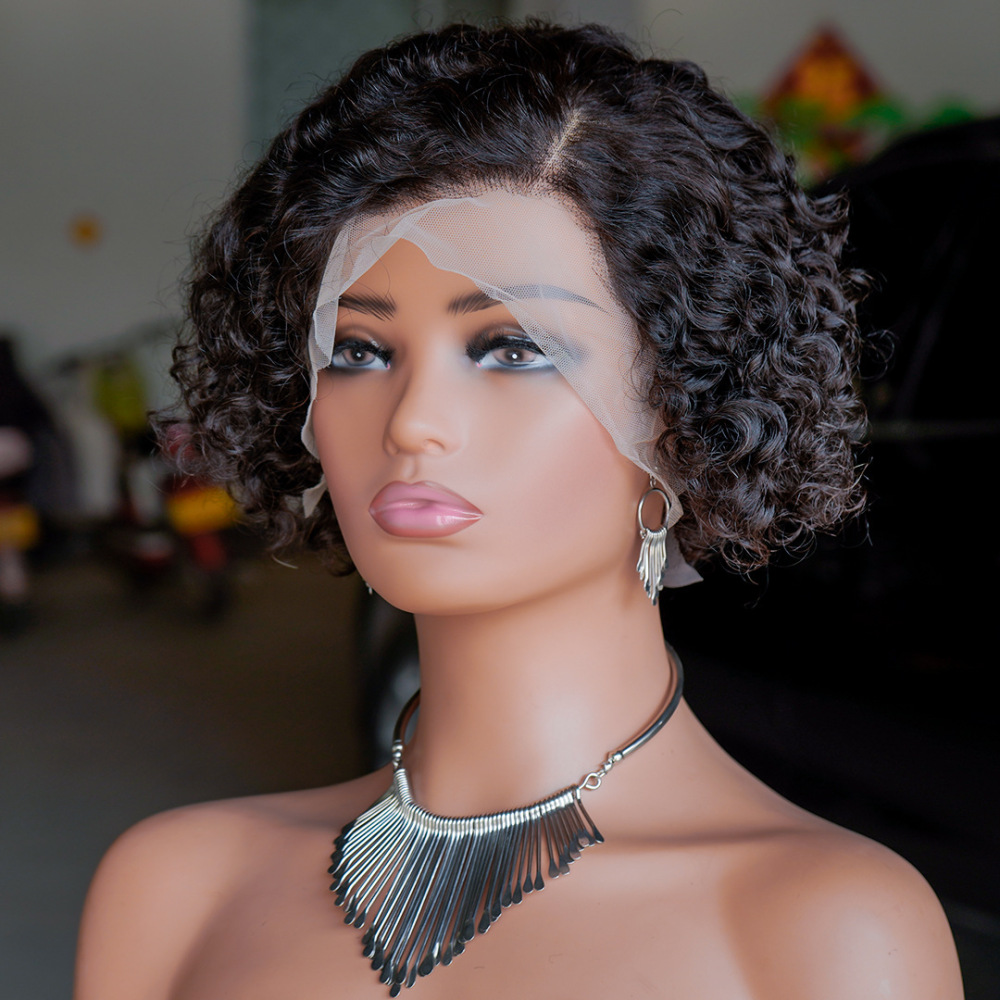 Lyra Hair Pixie Curly 13x4 Frontal lace Wig Human Hair