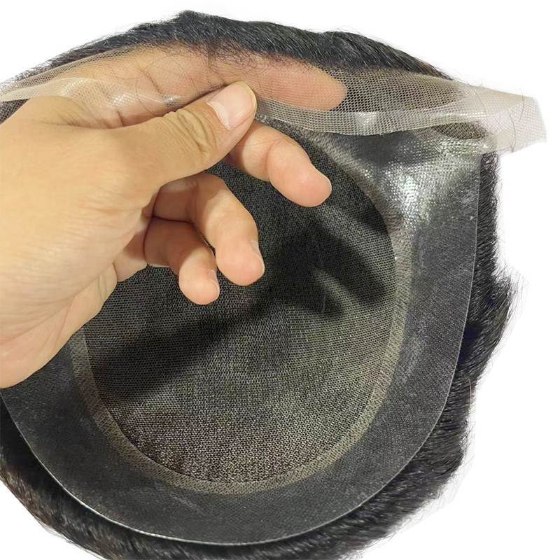 Swiss Front Lace Men's Toupee Hollywood HD Lace Breathable Mono Hair Repalcement