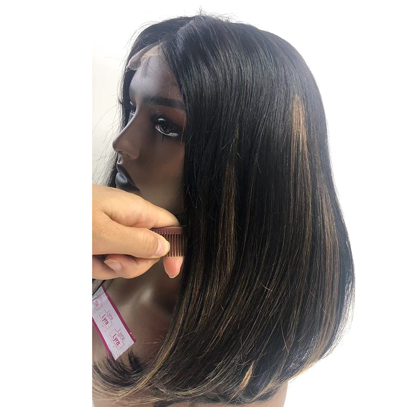 P1b/8 Highlight 2*6 kim closure Bob Human Hair Wig
