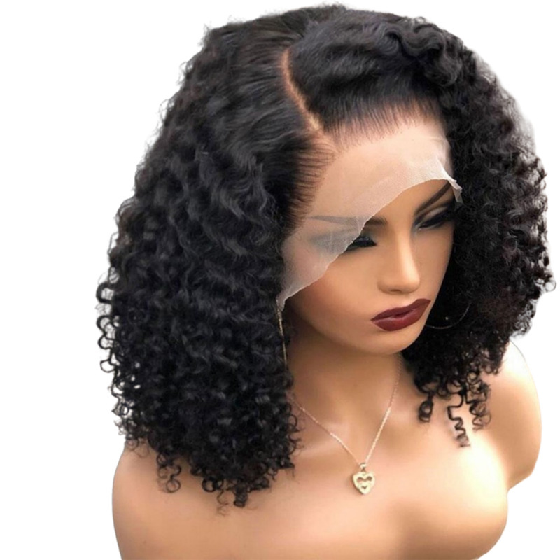 12A Brazilian Jerry Curly 13*4 Frontal Lace Human Hair Wig