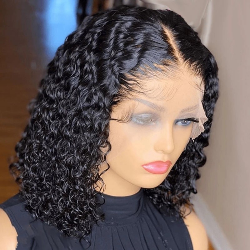 12A Brazilian Jerry Curly 13*4 Frontal Lace Human Hair Wig