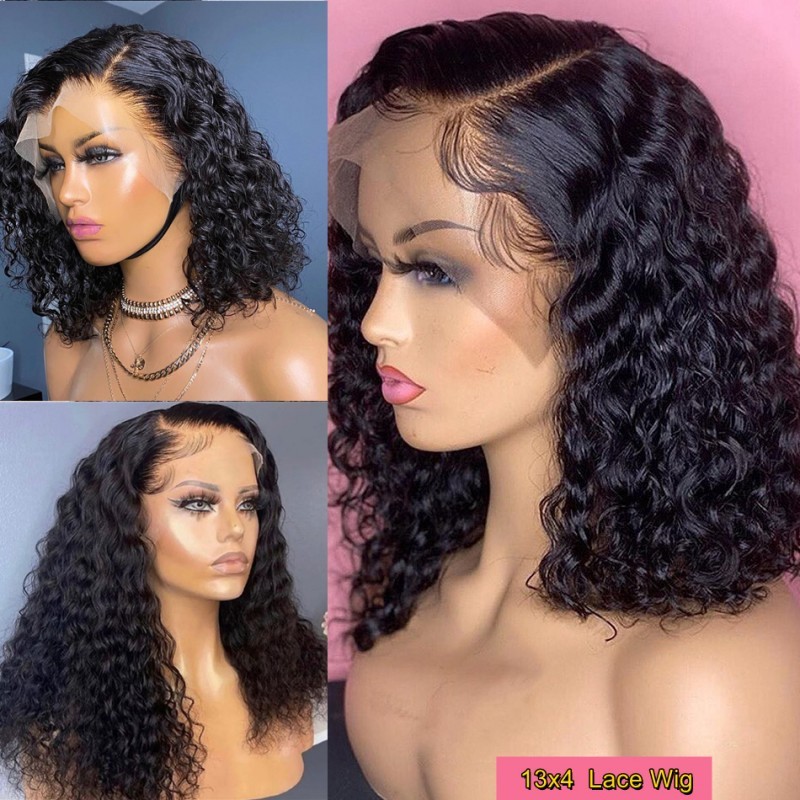 12A Brazilian Jerry Curly 13*4 Frontal Lace Human Hair Wig