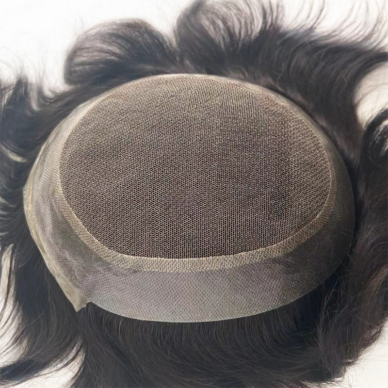 Australian PU Coated Perimeter Lace Natural Breathable Men's Hair Replacement