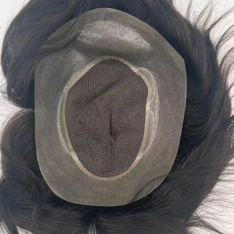 Men's Toupee, PU Natural Breathable Lace, Biological Scalp Hairpieces