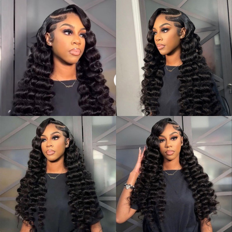 HD Transparent Lace Loose Deep Wave Human Hair Wig