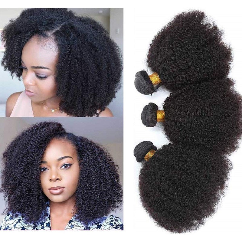 Afro Kinky Curly Human Hair Bundles Hair Weave