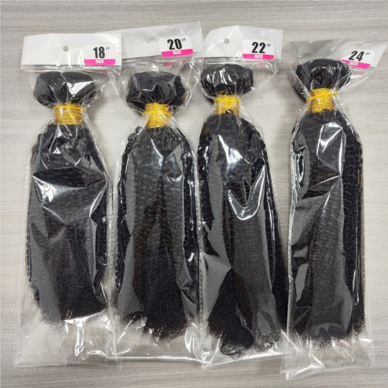 Afro Kinky Curly Human Hair Bundles Hair Weave