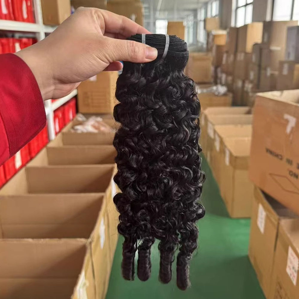 Unprocessed Virgin Hair Bundles Deals Human Hair Extensions 14A Raw Burmese Curly Human Hair Bundles for Black Women Natural Black