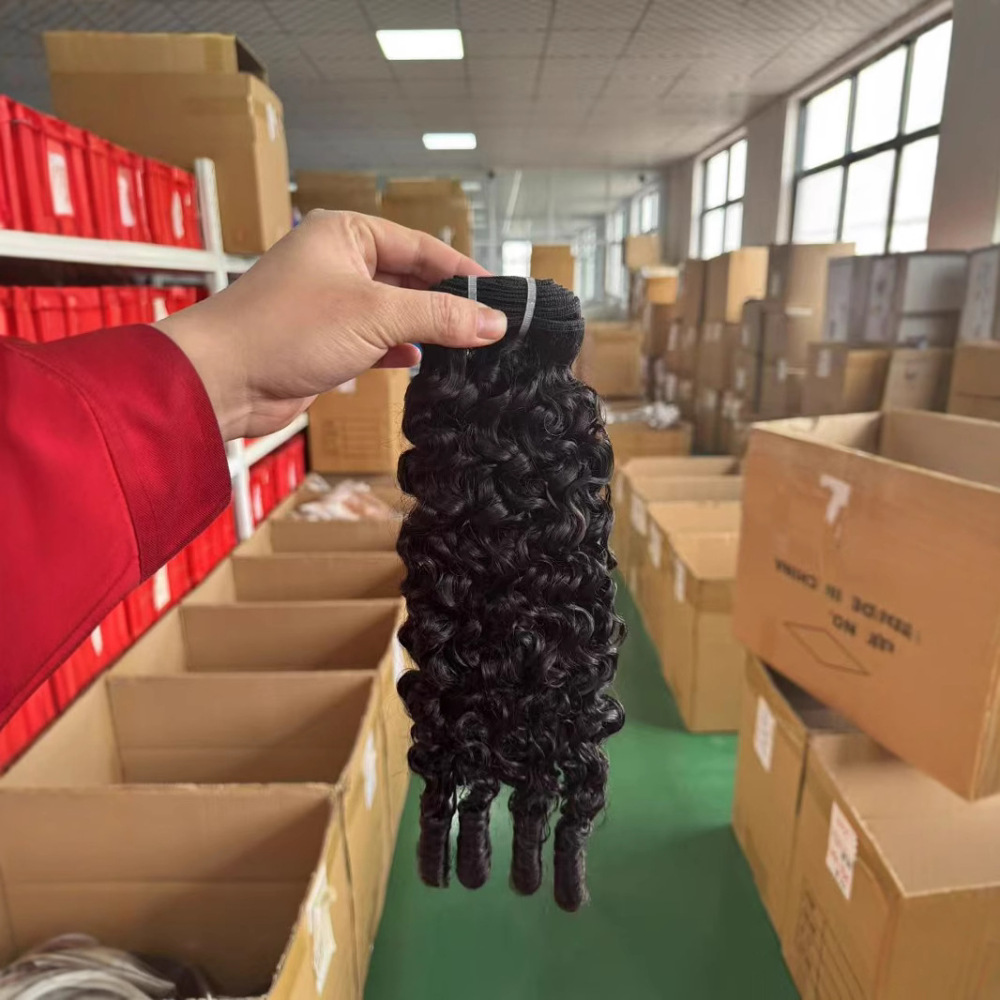 Unprocessed Virgin Hair Bundles Deals Human Hair Extensions 14A Raw Burmese Curly Human Hair Bundles for Black Women Natural Black