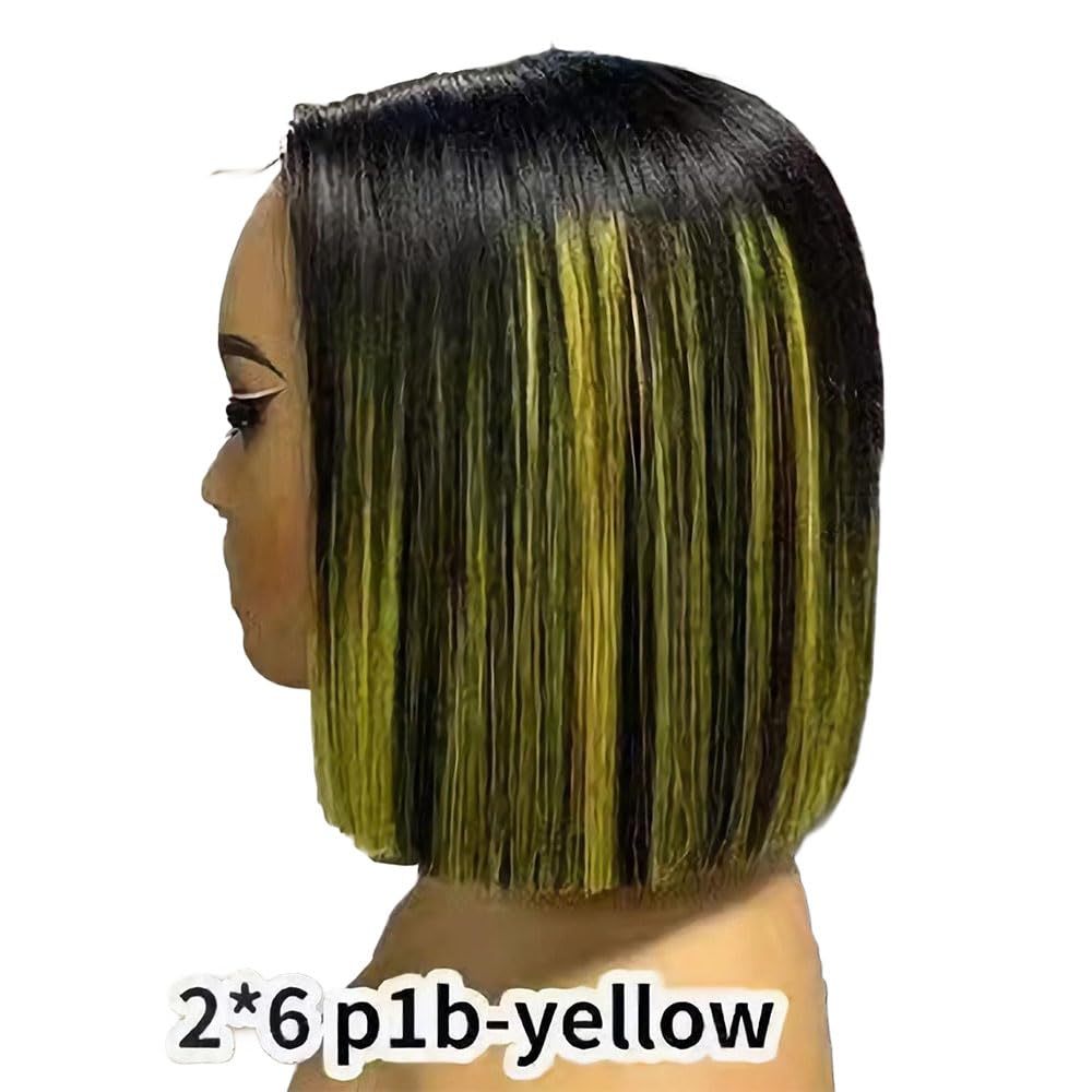 Short Highlight SDD Bob Straight 2 * 6 5 * 5 Lace 100% Human Hair Wig