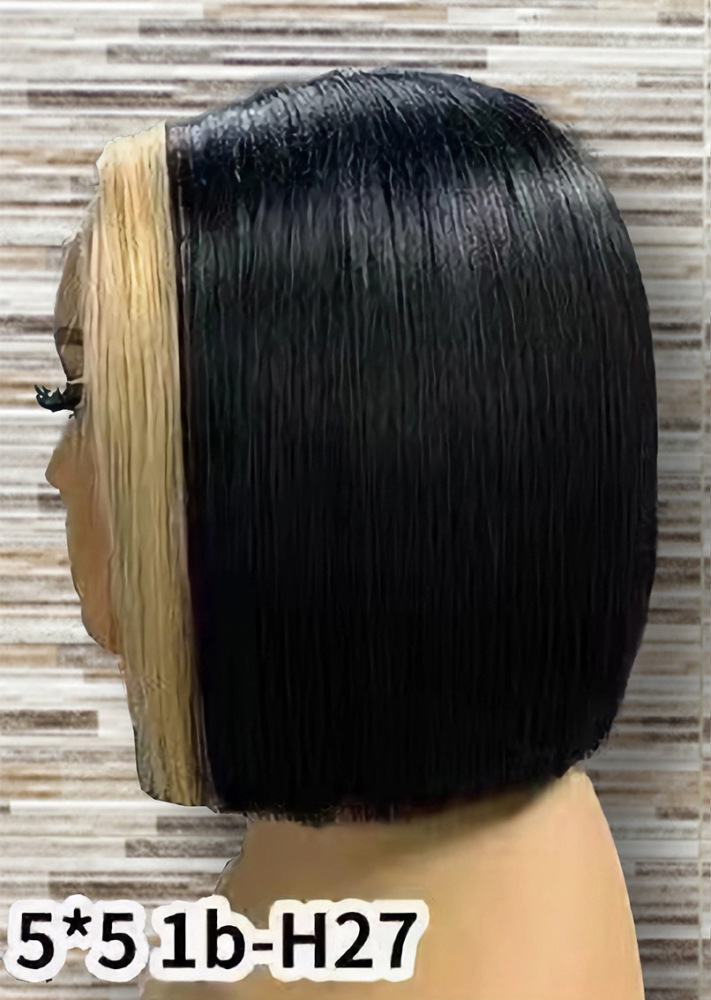 Short Highlight SDD Bob Straight 2 * 6 5 * 5 Lace 100% Human Hair Wig