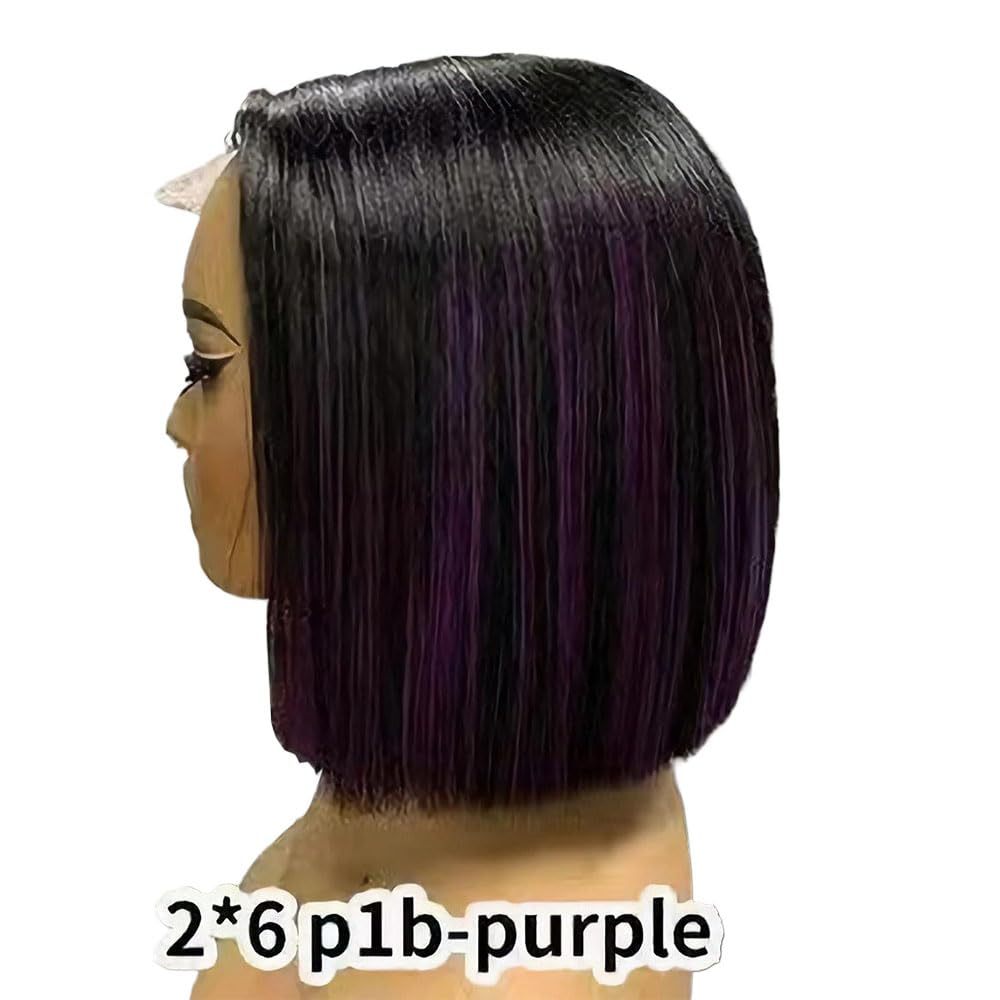Short Highlight SDD Bob Straight 2 * 6 5 * 5 Lace 100% Human Hair Wig