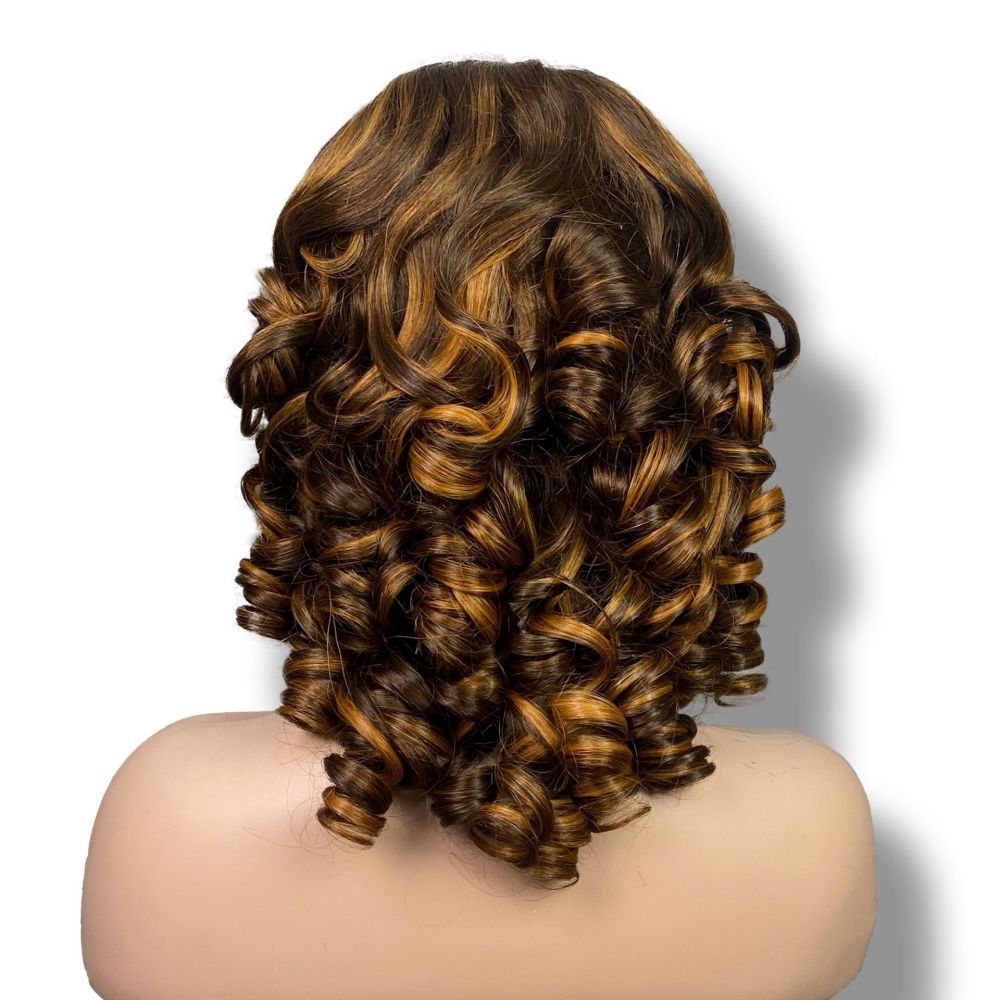 Ready to go glueless wigs human hair pre plucked Loose 5x5 Lace Front Big Glueless Bouncy Curl Wigs Human Hair