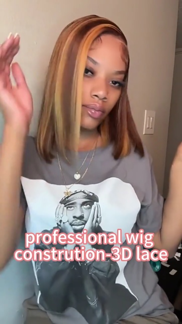 13x4 Lace Front Bob Wigs Human Hair Pre-Plucked HD Transparent Lace Frontal Wig 180% Density Glueless blonde Bob Hairstyle P4/27