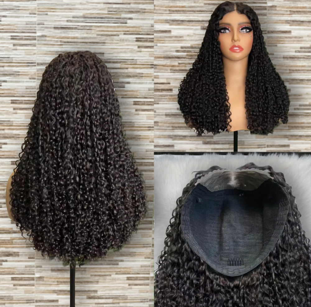 20 Inch Long Side Part Curly Pixie Cut Lace Front Wigs Human Hair For Black Women