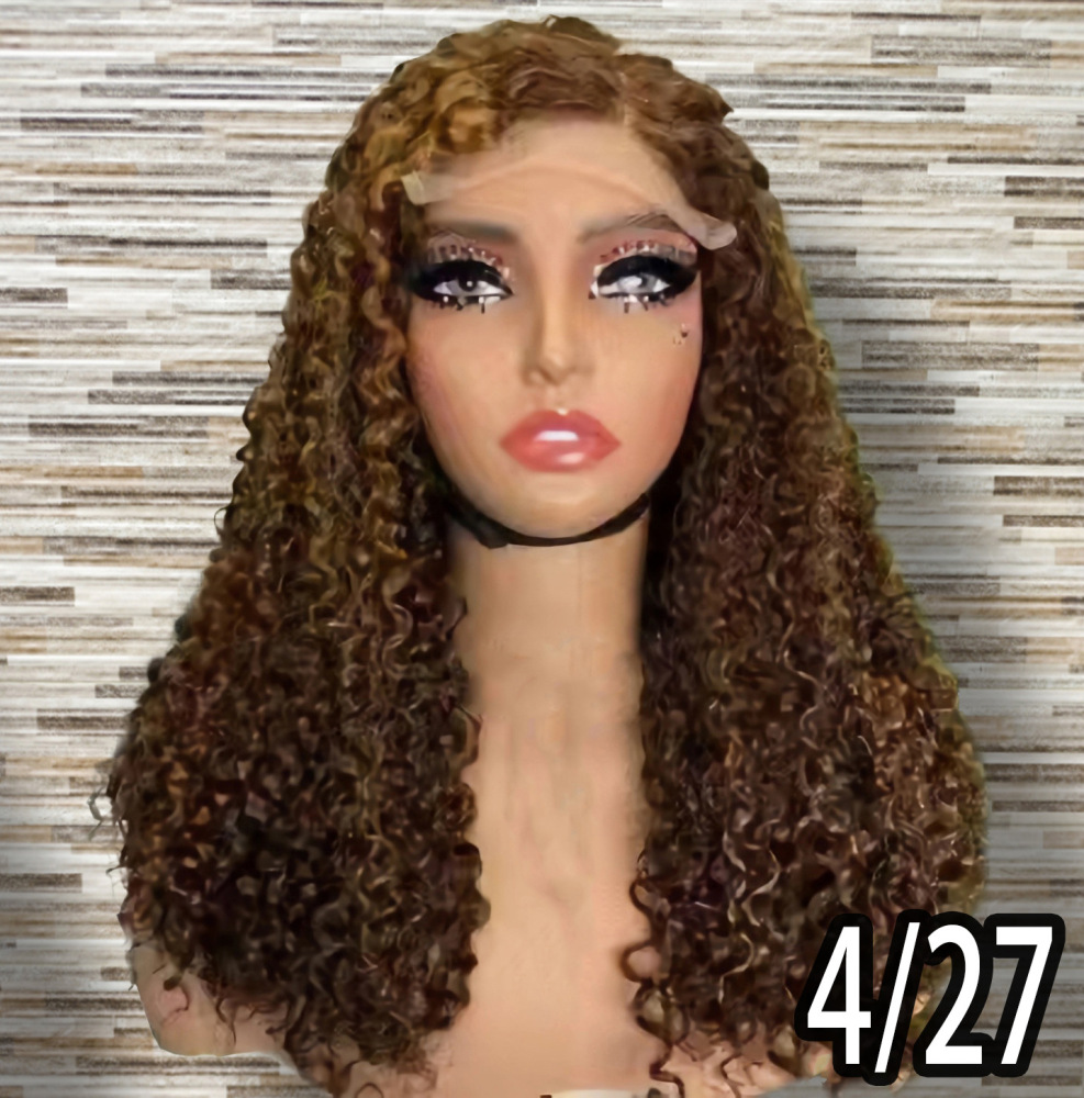 20 Inch Long Side Part Curly Pixie Cut Lace Front Wigs Human Hair For Black Women