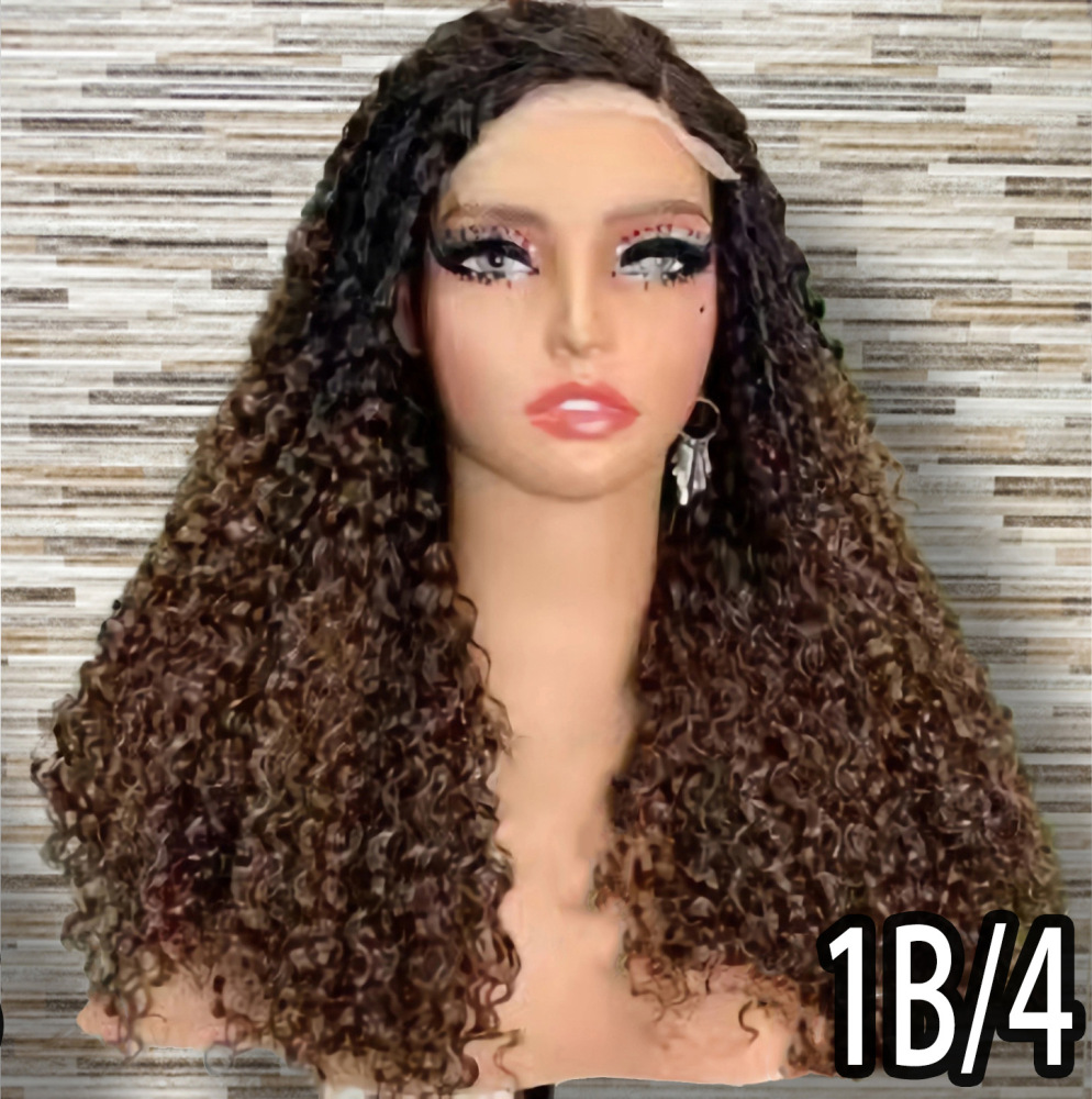 20 Inch Long Side Part Curly Pixie Cut Lace Front Wigs Human Hair For Black Women