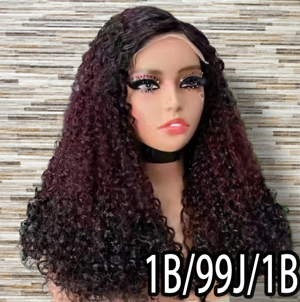 20 Inch Long Side Part Curly Pixie Cut Lace Front Wigs Human Hair For Black Women