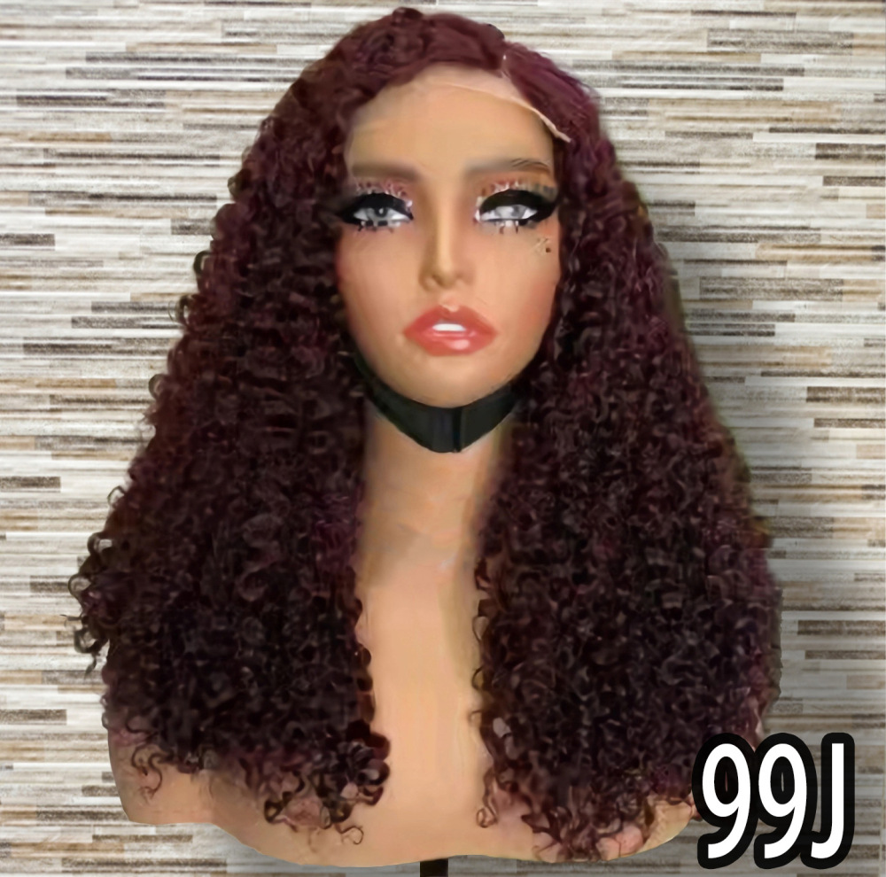 20 Inch Long Side Part Curly Pixie Cut Lace Front Wigs Human Hair For Black Women