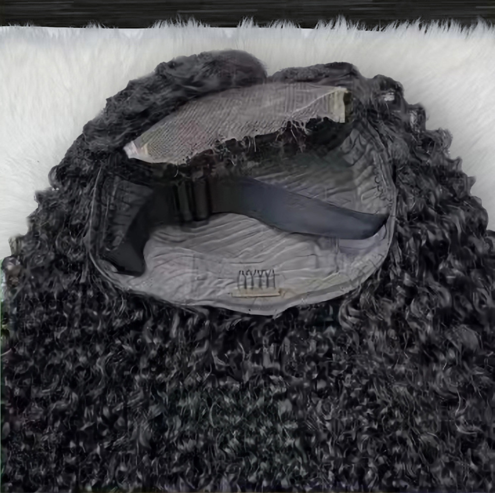 20 Inch Long Side Part Curly Pixie Cut Lace Front Wigs Human Hair For Black Women