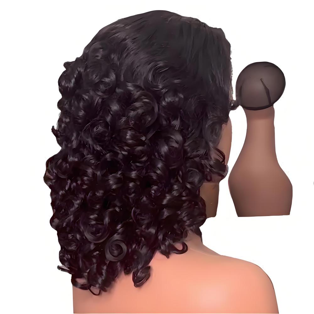 LYRAHAIR 13x4 Lace Front Wig 16inch Spring Curly Human Hair - Pre Plucked Hairline Glueless Wear Brazilian Remy Hair Fumi Style