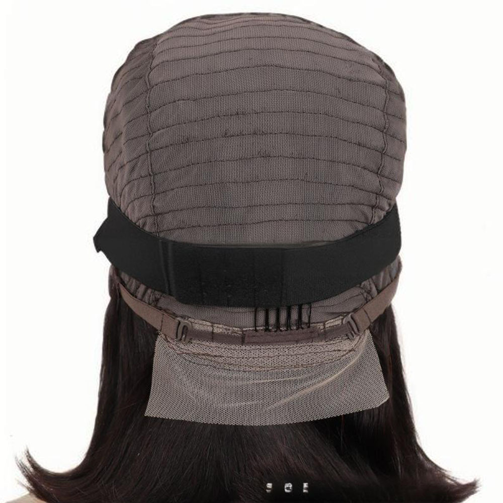 lyrahair 4x4 Lace Front Bob Wig - 100% Double Drawn Human Hair - Natural Black Color - Glueless HD Lace Wig with Baby Hair