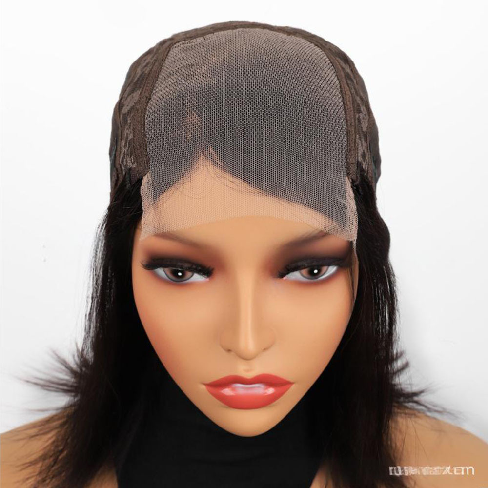 lyrahair 4x4 Lace Front Bob Wig - 100% Double Drawn Human Hair - Natural Black Color - Glueless HD Lace Wig with Baby Hair