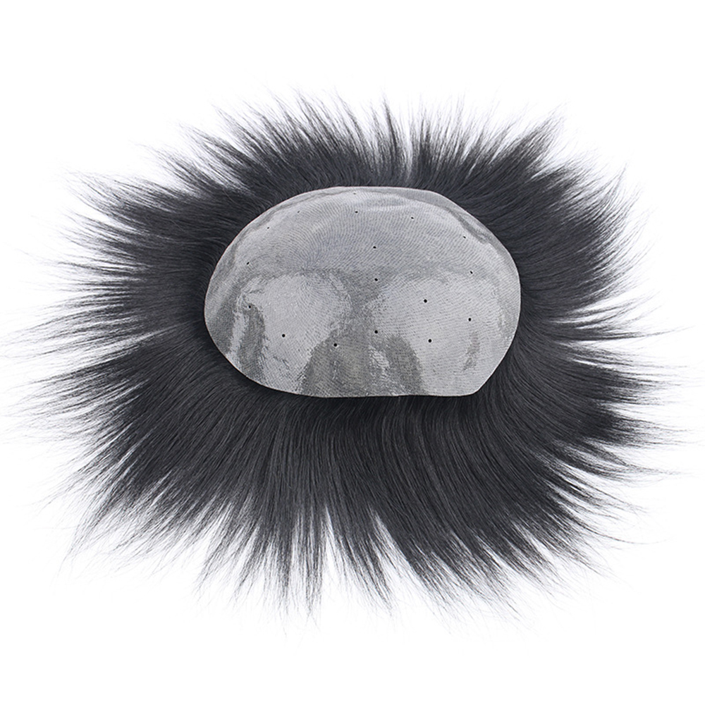 lyrahair Mens Toupee 100% Human Hair Replacement System, Durable Biological Scalp Hand-woven Thin Seamless Realistic Breathable Toupee Hair for Men