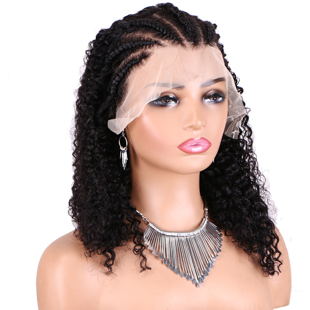 Lyra Hair 200% Density Braided Wigs for Black Women, Lightweight Handmade Braids 13x4 Front Lace Curly 100% Human Hair Braide Wig